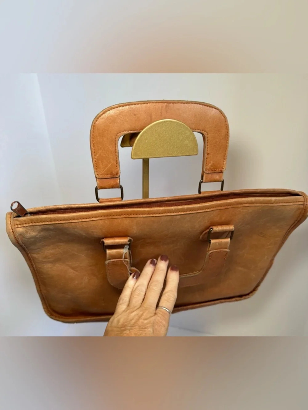 Magid vintage leather briefcase